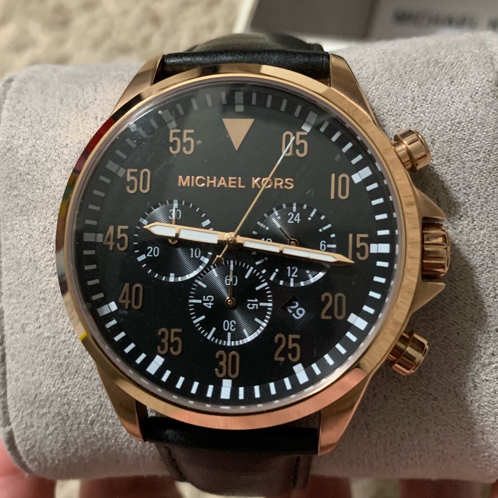 Michael Kors leather watch NWT new
